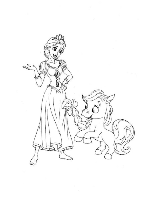 Princess Palace horse  coloring pages