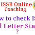 How to check ISSB call letter status?