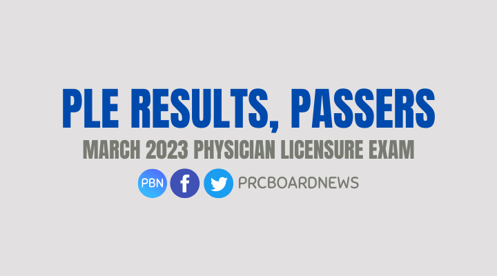PLE RESULT: March 2023 Physician board exam list of passers