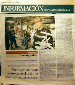 Información, diario, alicante, última página, Gracia Iglesias, performance, Nosomostanraros, festival de poesía, Elche, Centro de Cultura contemporánea El Escorxador