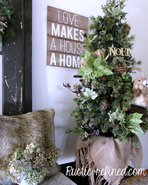 Woodland Christmas Decor for the Entryway