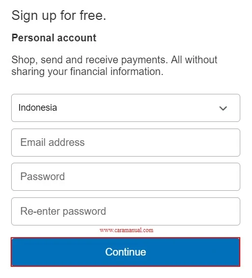 Cara Membuat PayPal Tanpa Kartu Kredit 2