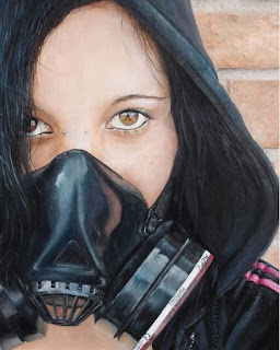 Retrato de graffitera realizado por ICAT Mónica Gómez Martínez