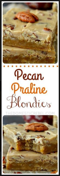 Pecan Praline Blondies