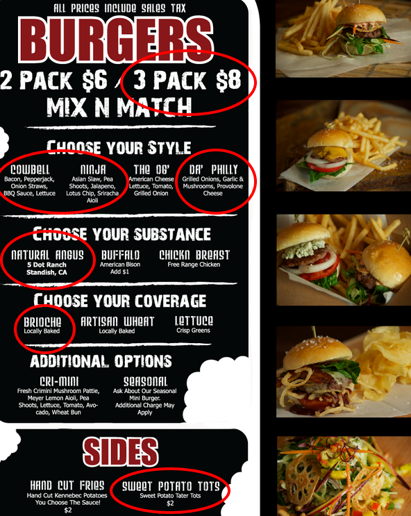 Food truck menu template