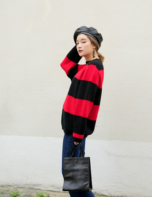 Widely Striped Pullover