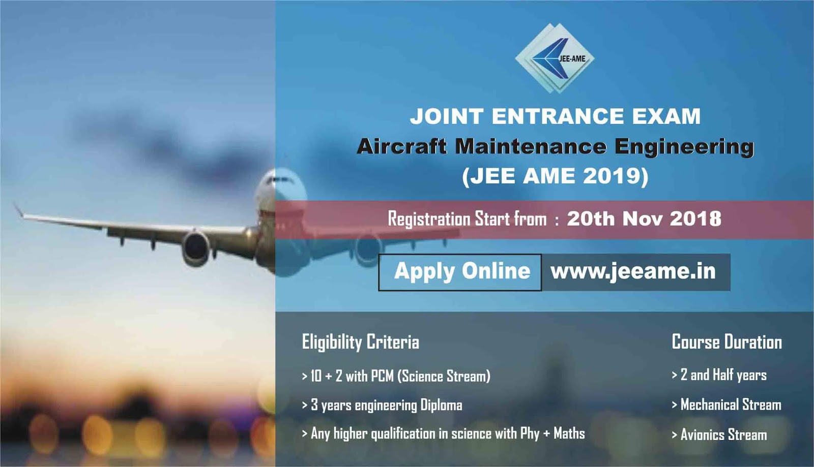 Aircraft Maintenance Engineering Course Details (Fee, admission, Exam....)