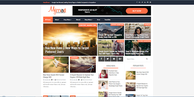 My Mag Magazine Responsive Blogger Template