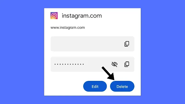 deleting instagram app password