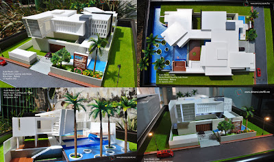 Maket miniatur rumah tinggal 1:100