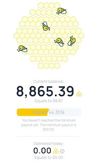 Dashboard Honey Gain app