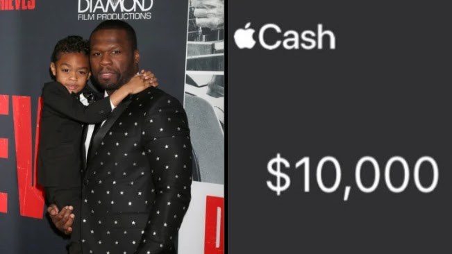 Filho de 10 anos de 50 Cent pede US$ 10mil ao rapper por aplicativo e recebe resposta hilária