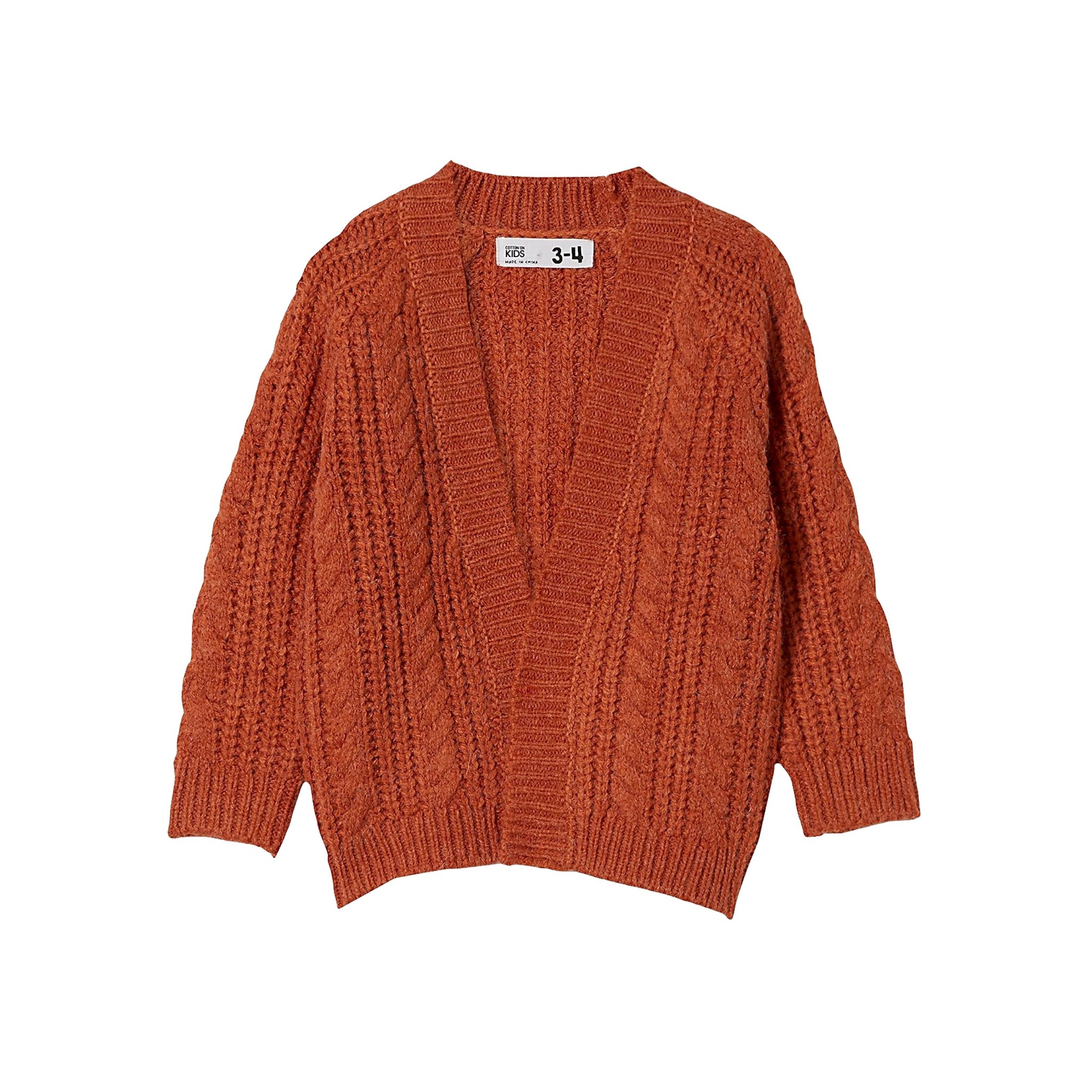 Orange Knitted Cardigan from Cotton On Kids