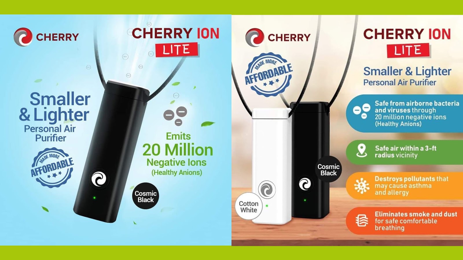 Cherry Ion Lite Ionizer Air Purifier