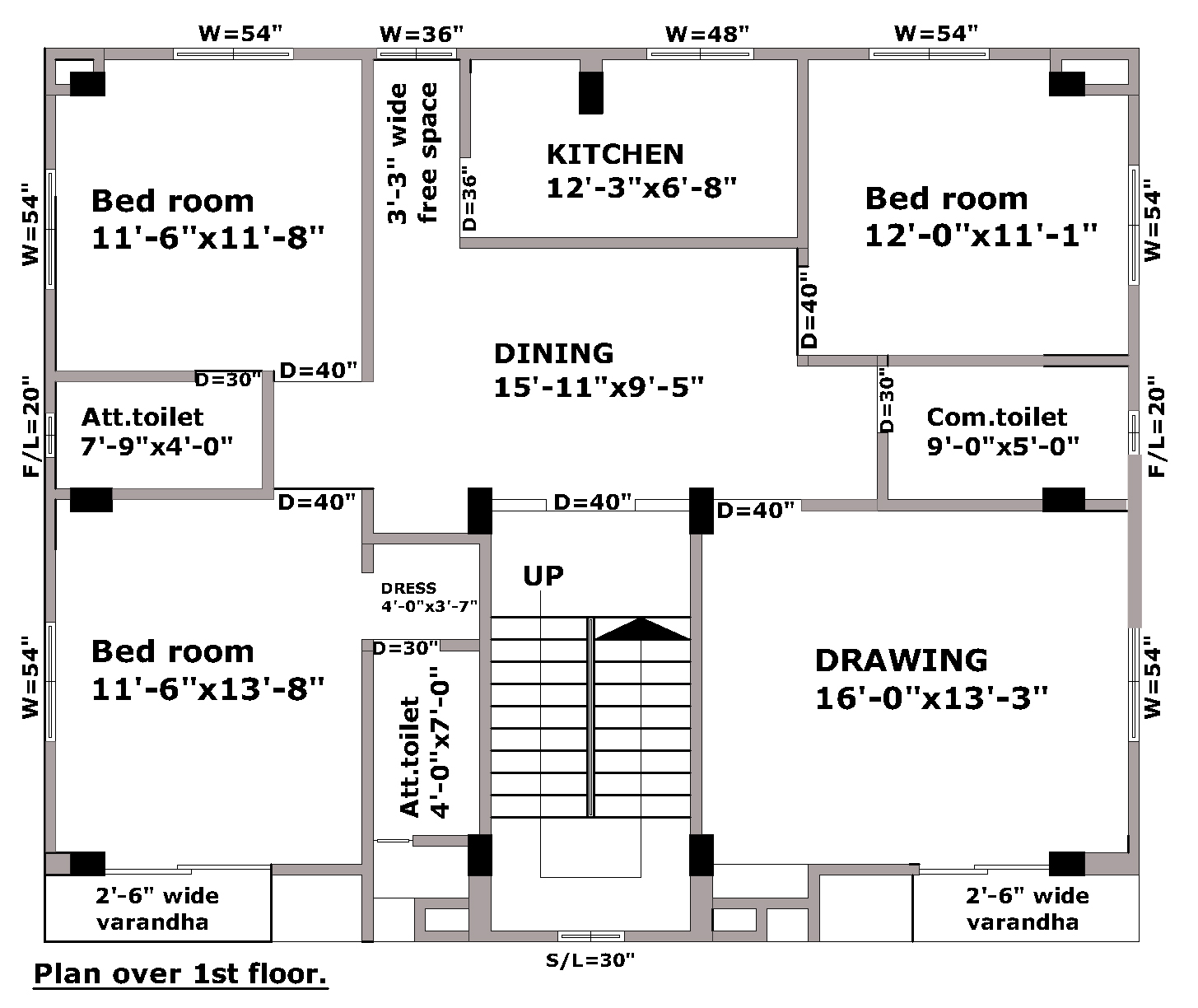 4 floors building plans first floor plan