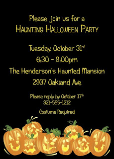 Scary Halloween Party Invitations