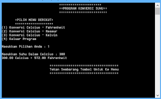 Program Konversi Suhu Pemrograman Pascal