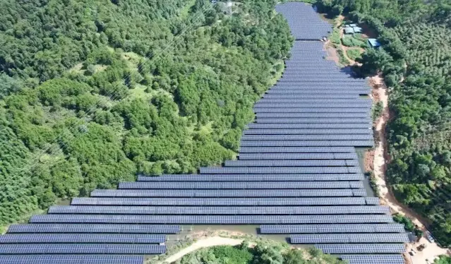 The fish pond photovoltaic power generation project in Houcun Village, Nanfeng Town, Fengkai County