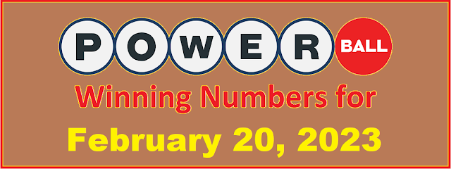 PowerBall Winning Numbers for Monday, February 20, 2023