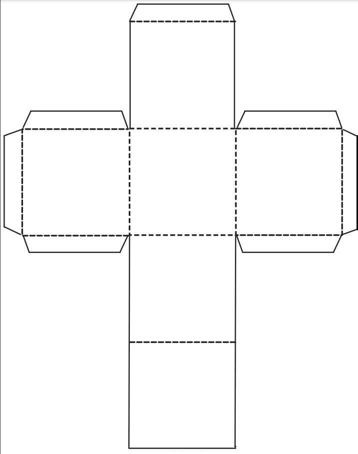 Cubo planificado para imprimir