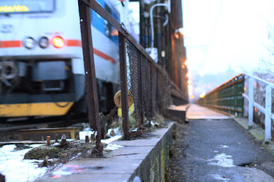 Prague - Train on a bridge