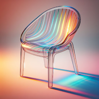 Designer - a chair like a rainbow