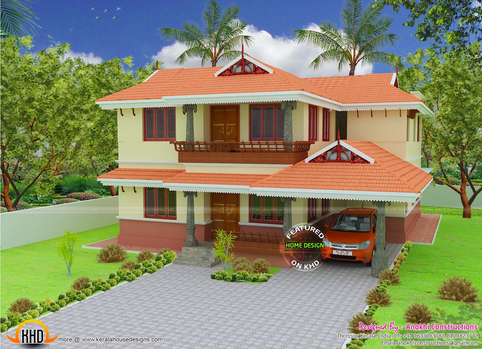 2080 square feet Kerala  model  house  Kerala  home  design  