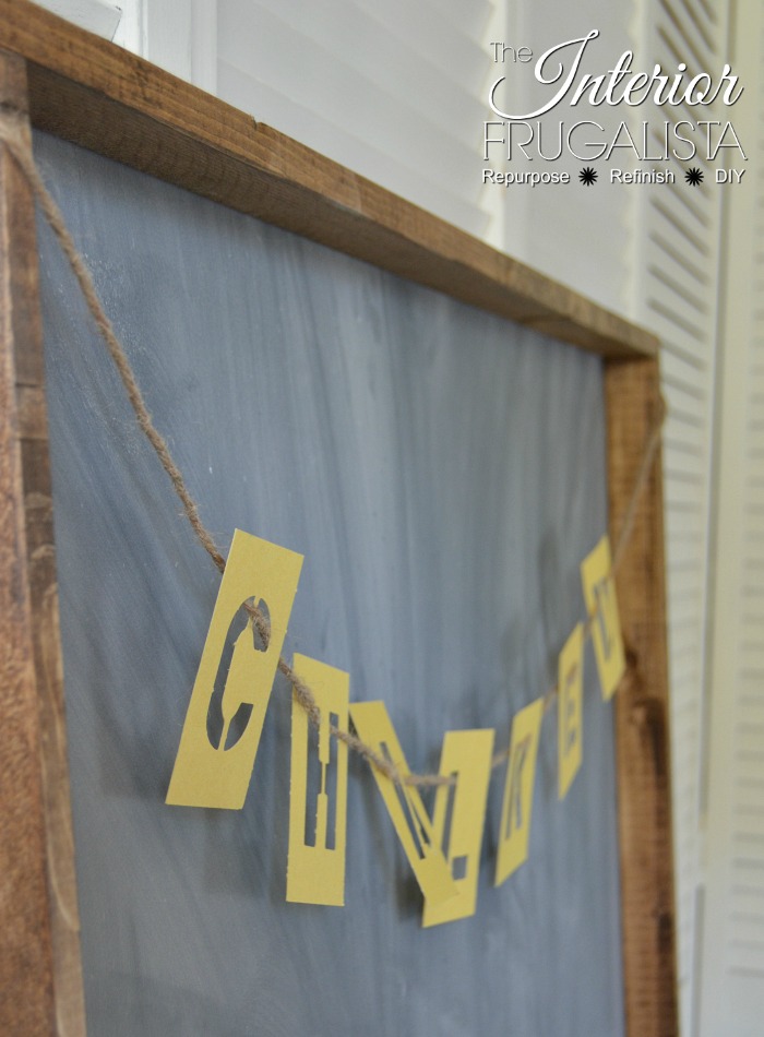 Large DIY Chalkboard With Banner