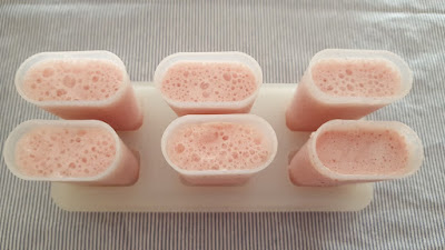 Strawberry Milkshake Ice Cream Popsicles - with only three ingredients