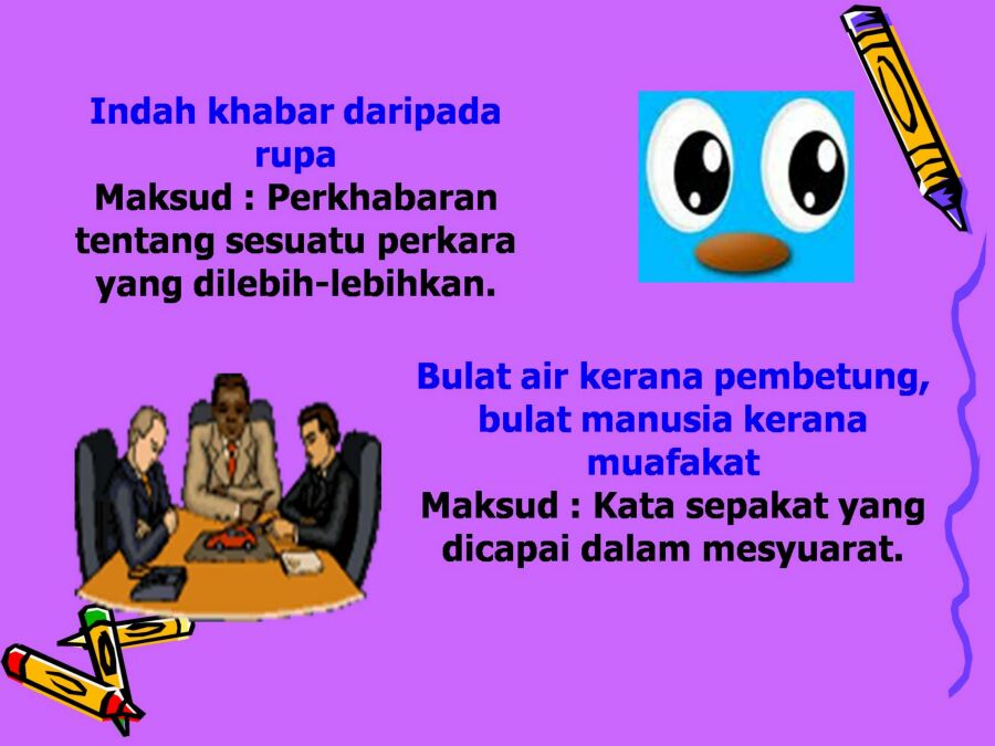 Contoh Bergambar  Memahami Makna Peribahasa