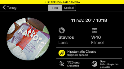 Screenshot Hipstamatic-instellingen Stavros + W40