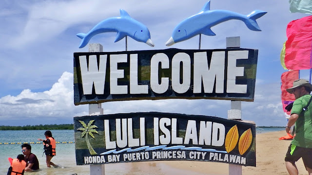 welcome sign board on Luli Island, Honda Bay, Puerto Princesa, Palawan
