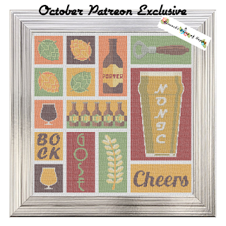 Full Coverage Cross Stitch Oktoberfest Beer Sampler