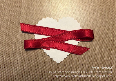 Craft with Beth: Stampin' Up! Teepee Card Pyramid Card Fun Fold From My Heart Specialty Designer Series Paper DSP Valentine's Day St Saint Valentine Heart Punch Pack Heartfelt Stamp Set