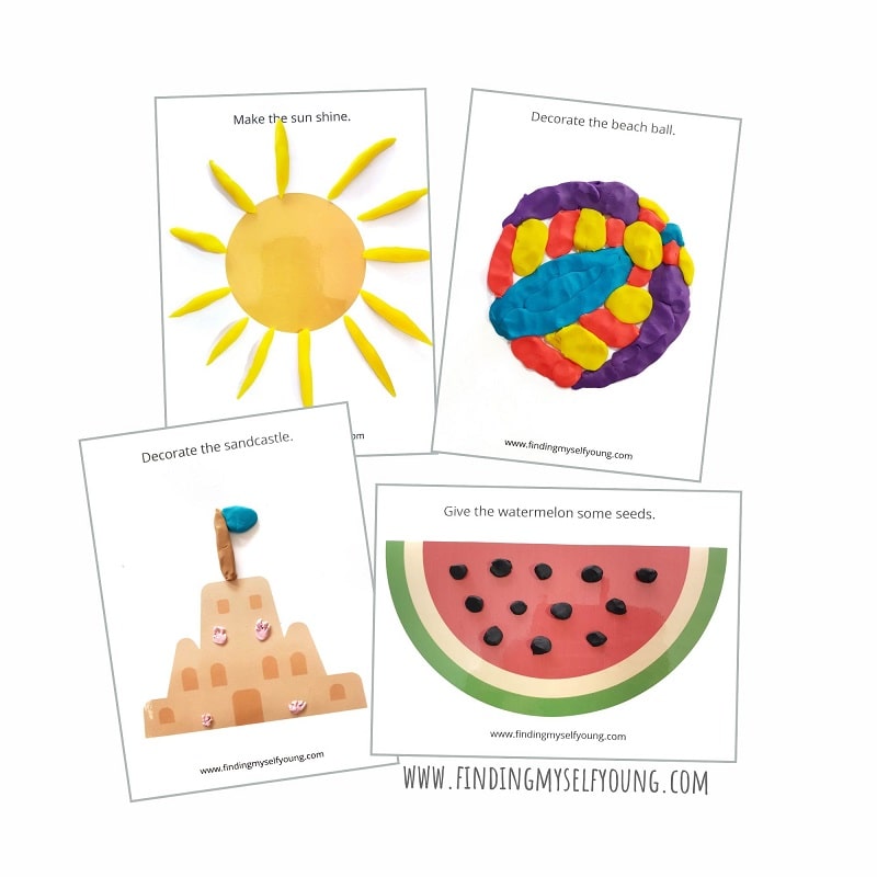 Free Printable Summer Playdough Mats - Active Littles