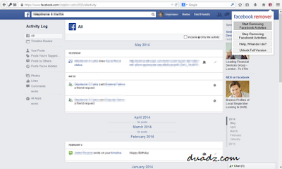 Cara Mudah Delete Status Di Facebook Menggunakan Add-ons