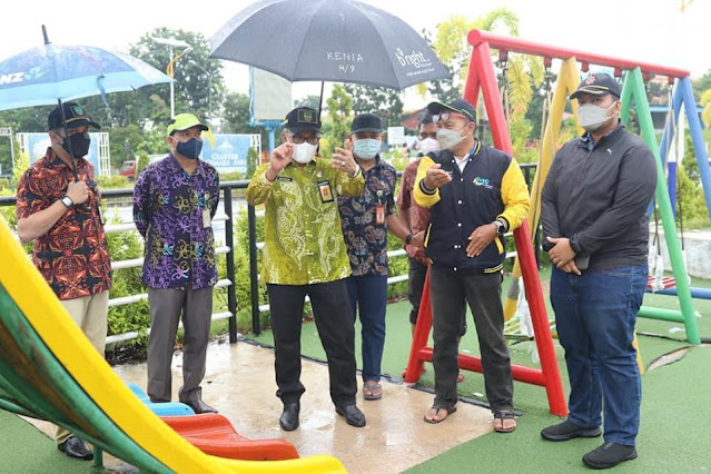 Jefridin Meninjau Lapangan RBRA di Taman Cemara Asri Kota Batam