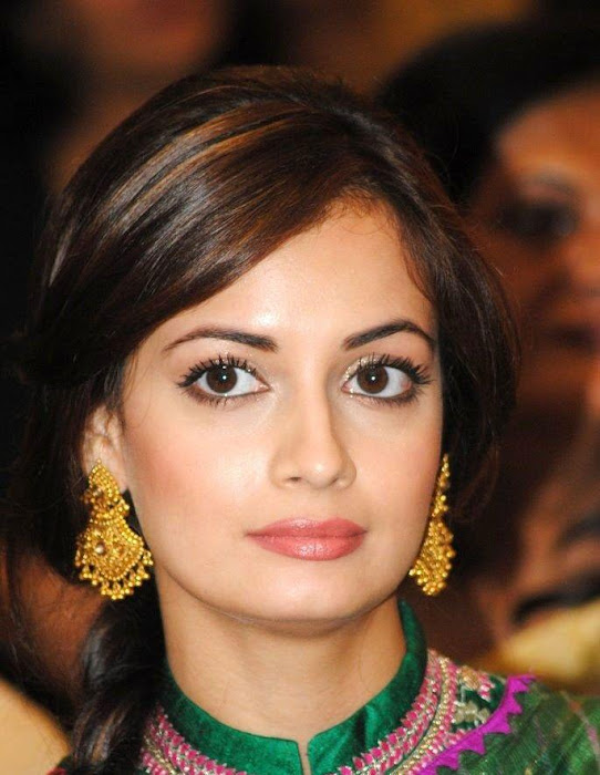 dia mirza in green saree hd photo gallery