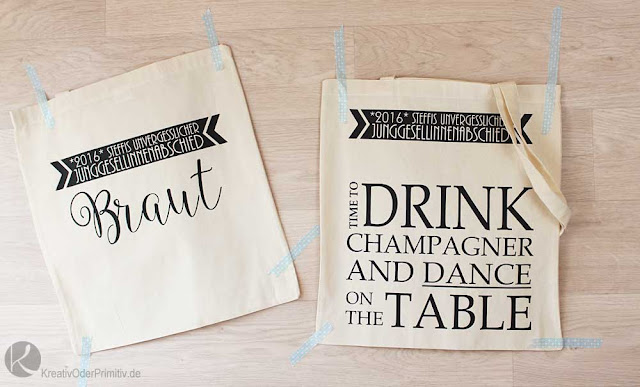 Junggesellinnenabschied selber machen basteln diy plotter Datei Tasche Jutebeutel unauffällig alternative zu T-Shirts Idee Armbänder Mädels abend spruch jga beschriften spruch champagner dance on the table geschenk trauzeugin brautjungfer andenken Junggesellinnenabschied Junggesellenabschied Männer Frauen Mädelsabend Banner Scherpe Ideen Aufgaben Spiele billig günstig schnell lustig