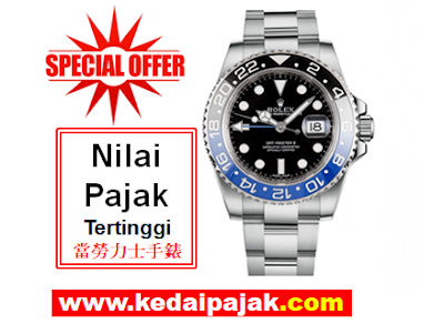 Pajak Jam Rolex GMT-Master Dengan RM32,000 - kedaipajak.com