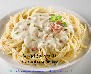 RESEPI SPAGHETTI CARBONARA  RESEPI