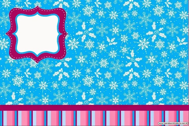 Frozen Purple and Light Blue: Free Printable Invitations, Labels or Cards.