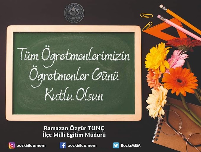 Müdür Tunç'tan 24 Kasım Öğretmenler günü mesajı.