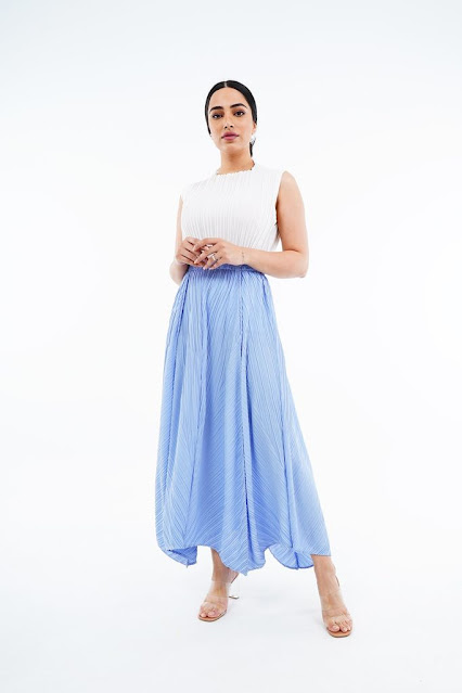 Samara Begonia A-Line Skirt | Alita Pleat