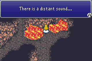 Celes activates a hidden switch inside the Dragons' Den, an optional dungeon in Final Fantasy VI.