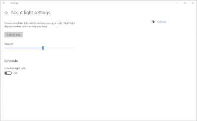 blue light filter in Windows 10-Night light windows