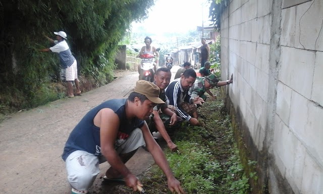 Ratusan Warga Kecamatan Limo Antusias Sambut TMMD 