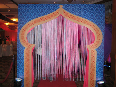 Wedding Party Entrance on Arabian Nights Or Bollywood Themed Event  The Entrance Arc