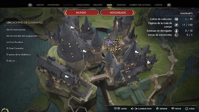 Análisis de Hogwarts Legacy - Mapa