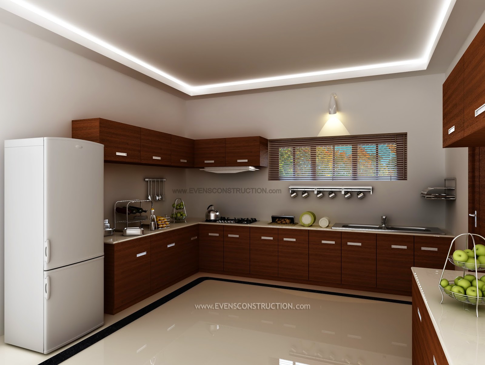 Evens Construction Pvt Ltd Kerala kitchen interior
